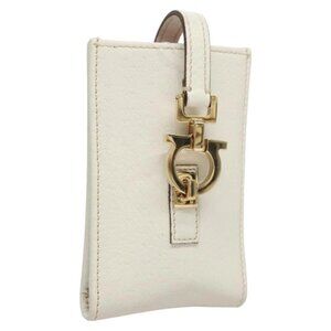 Salvatore Ferragamo Gancini Pouch Leather White